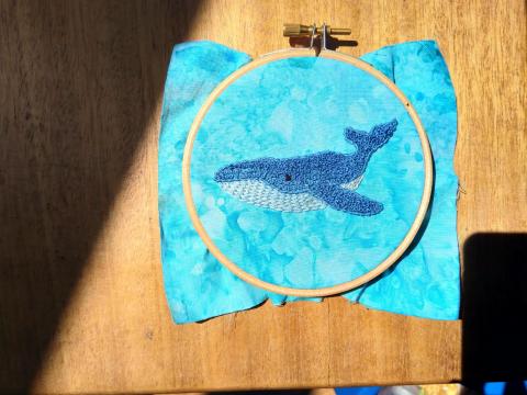 Whale in a hoop