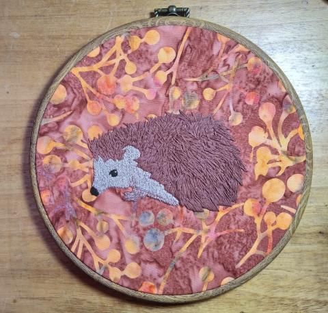 Hedgehog with Autumn Foliage