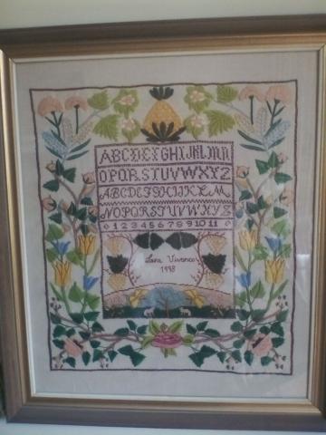 A framed sampler