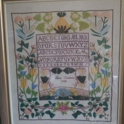 A framed sampler